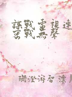 谍战电视连续剧密战无声