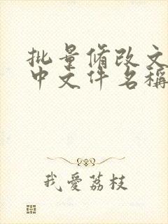 批量修改文件夹中文件名称