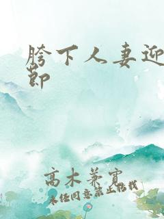 胯下人妻迎合章节