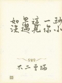 如果这一秒,我没遇见你小说txt