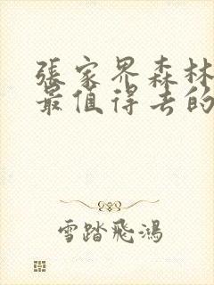 张家界森林公园最值得去的景点推荐