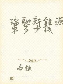 瑞驰新能源面包车多少钱