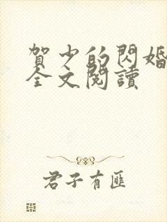 贺少的闪婚暖妻全文阅读