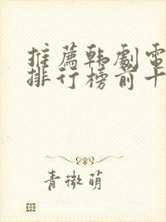 推荐韩剧电视剧排行榜前十名