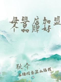 母婴店加盟店哪个品牌好