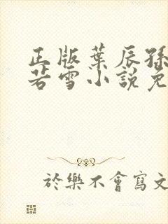 正版叶辰孙怡夏若雪小说免费阅读