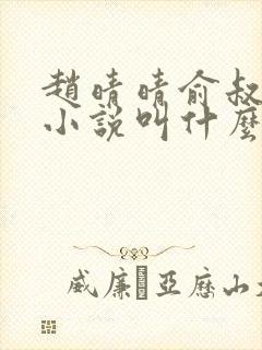 赵晴晴俞叔原著小说叫什么名字