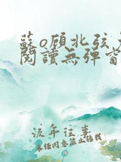 苏o顾北弦免费阅读无弹窗