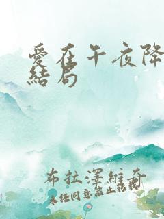 爱在午夜降临前结局
