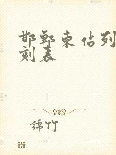 邯郸东站列车时刻表