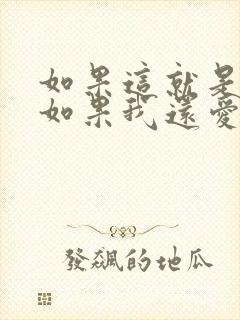 如果这就是结局如果我还爱你