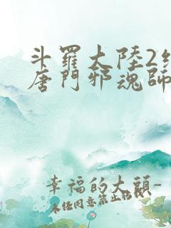 斗罗大陆2绝世唐门邪魂师