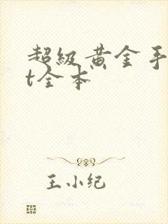 超级黄金手txt全本