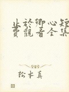 止于卿心短剧免费观看全集高清版