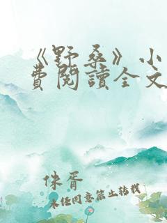 《野桑》小说免费阅读全文