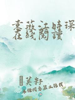 袁薇江时琛小说在线阅读