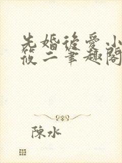 先婚后爱小说梦筱二笔趣阁