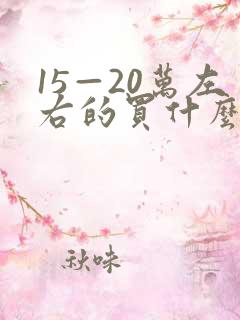 15—20万左右的买什么车好