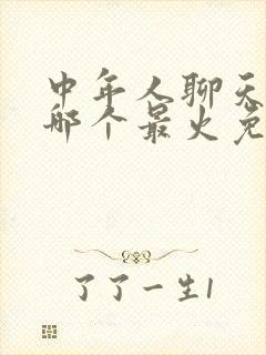 中年人聊天软件哪个最火免费不收费的