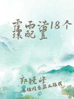 霍雨浩18个魂环配置