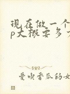 现在做一个app大概要多少钱