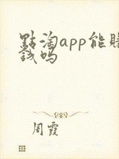 点淘app能赚钱吗