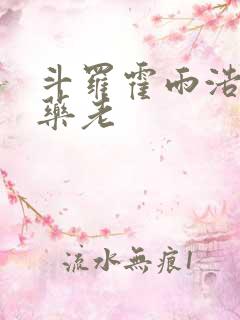 斗罗霍雨浩拜师药老