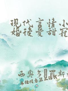 现代言情小说先婚后爱甜宠