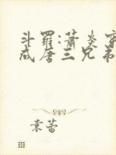 斗罗:萧炎穿越成唐三兄弟