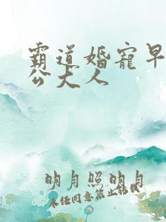 霸道婚宠早安老公大人