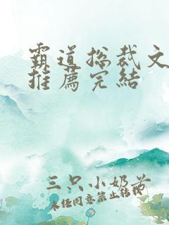 霸道总裁文甜宠推荐完结