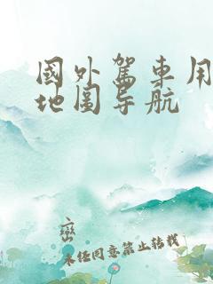 国外驾车用什么地图导航