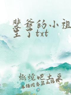 裴爷的小祖宗重生了txt