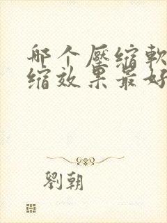 哪个压缩软件压缩效果最好