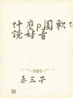 什么p图软件滤镜好看