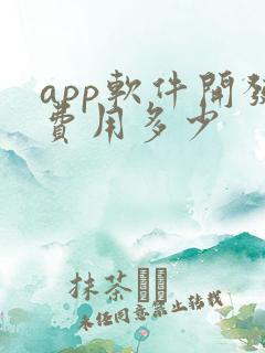 app软件开发费用多少