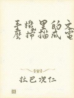 手机里的文件怎么扫描成电子版