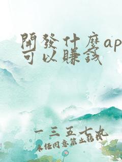 开发什么app可以赚钱