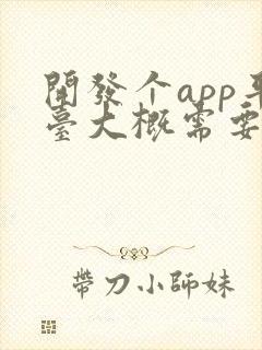 开发个app平台大概需要多少钱