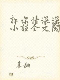 许你情深深似海小说全文阅读