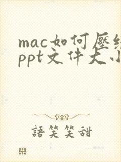 mac如何压缩ppt文件大小