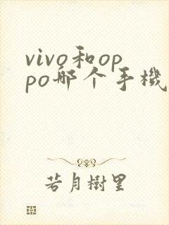 vivo和oppo哪个手机比较好