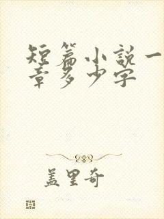 短篇小说一般一章多少字