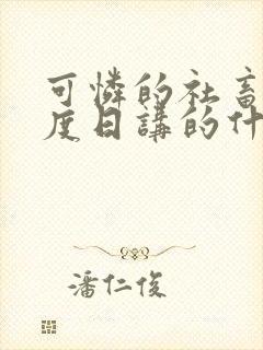 可怜的社畜 东度日讲的什么