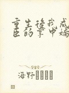 重生后我成了权臣的掌中娇大结局