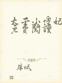 太子小傻妃漫画免费阅读