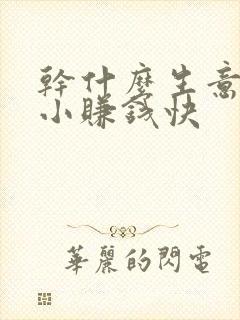 干什么生意投资小赚钱快