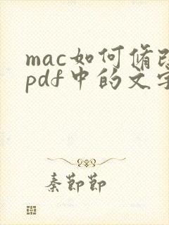 mac如何修改pdf中的文字内容