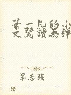 萧一凡的小说全文阅读无弹窗