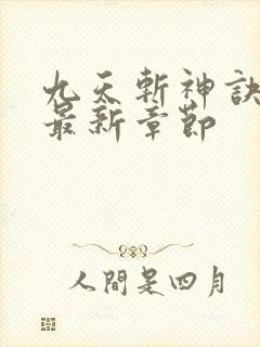 九天斩神诀小说最新章节